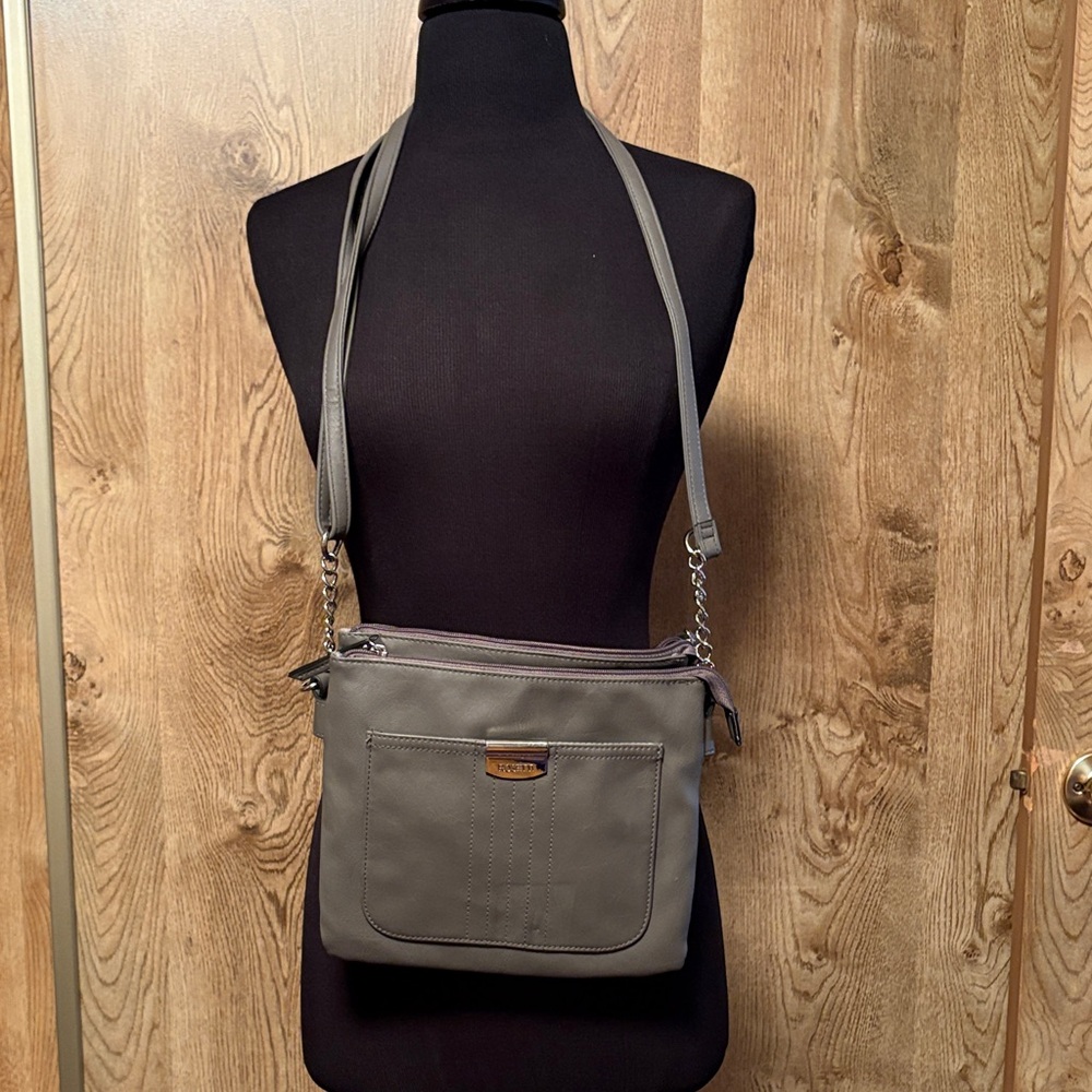 Elegant Gray Crossbody Bag by Rossetti!